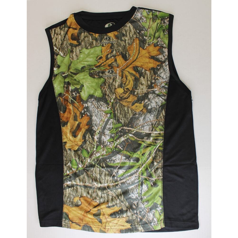 Mossy Oaks Tank‎ T-shirt Mens Medium Performance Camo Sleeveless Crewneck NWT